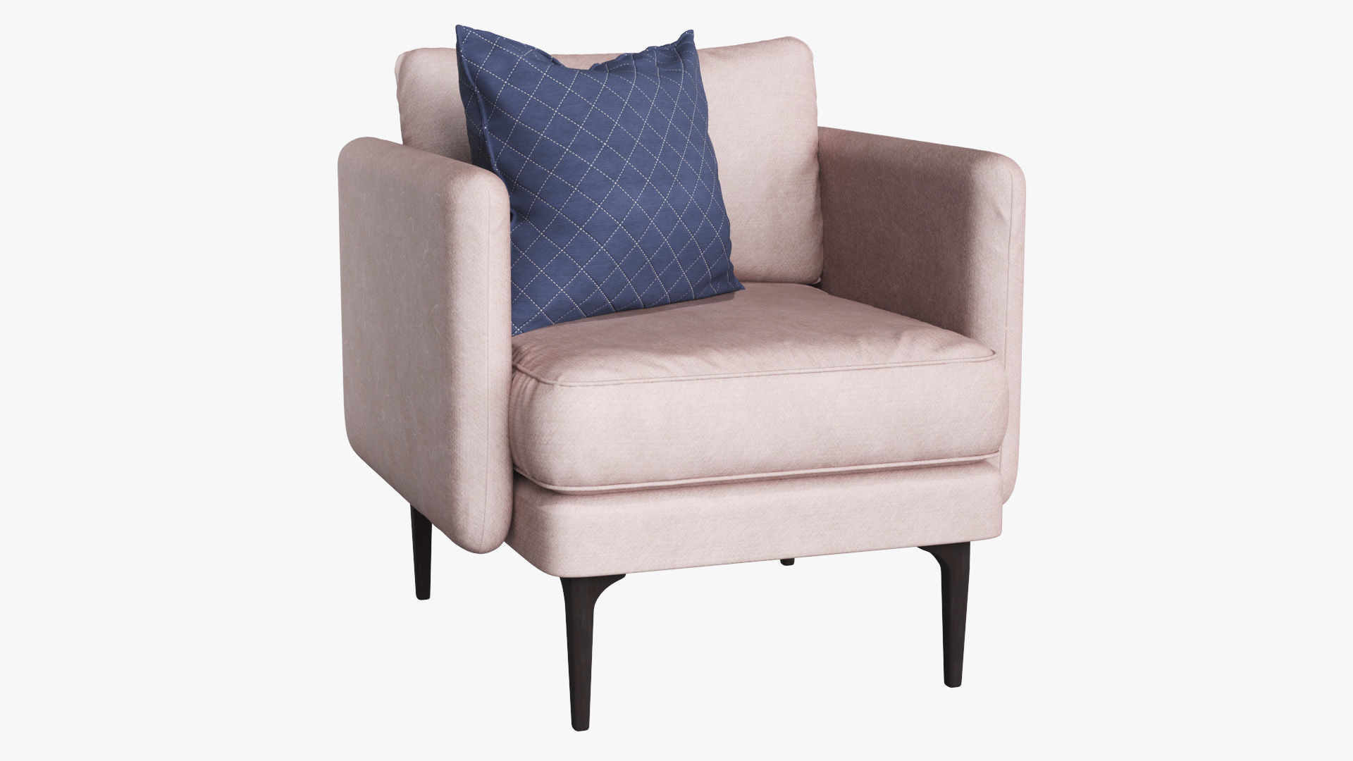 Auburn Armchair Low-poly 3D model_31