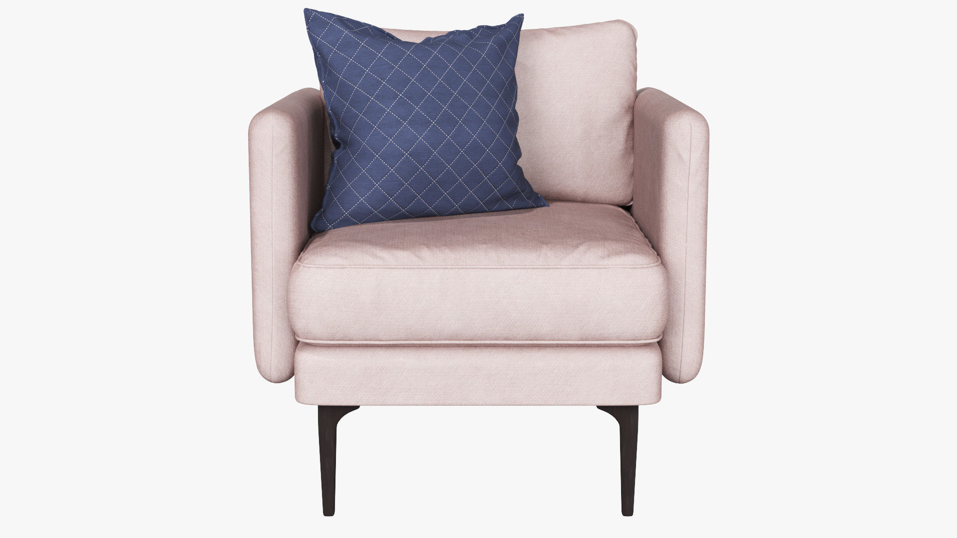 Auburn Armchair Low-poly 3D model_2