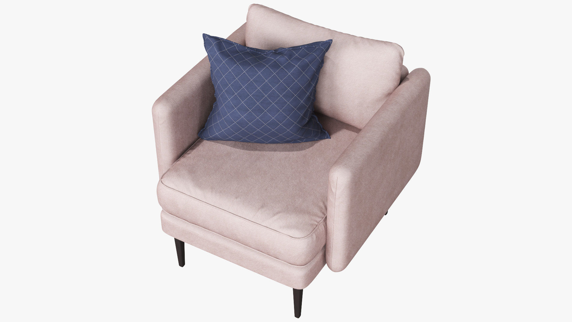 Auburn Armchair Low-poly 3D model_4