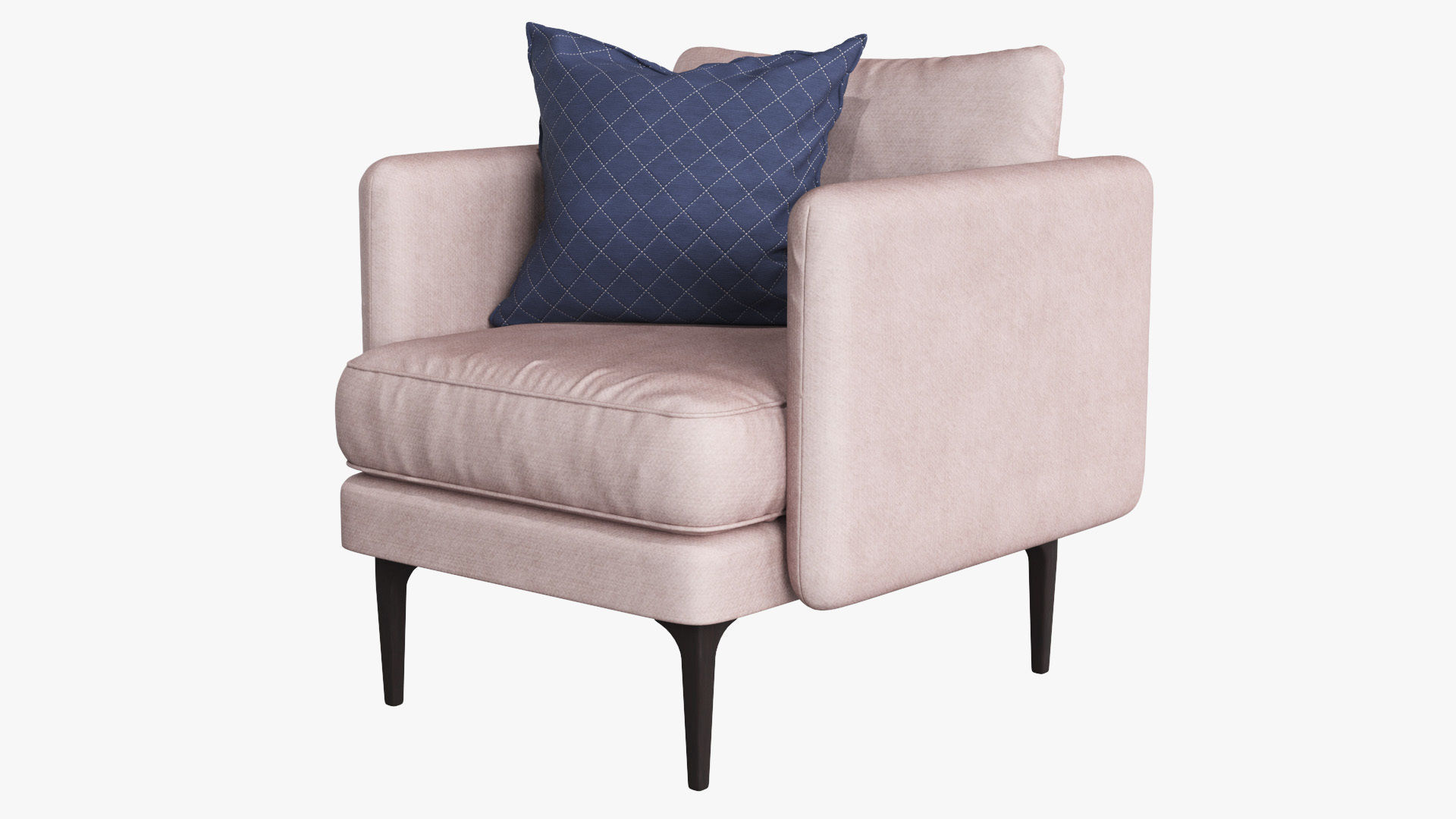 Auburn Armchair Low-poly 3D model_29
