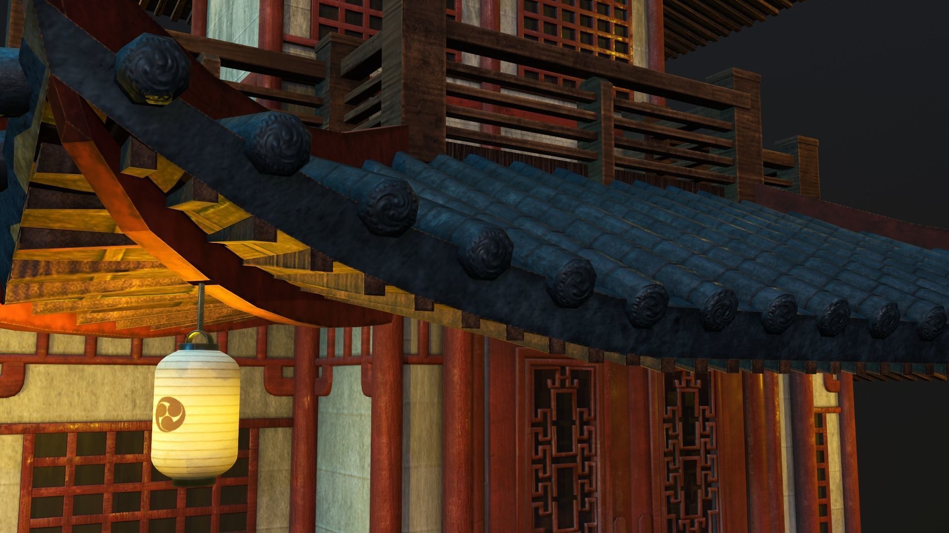  Asian Japanese and Chinese Realistic Building 3D model_20