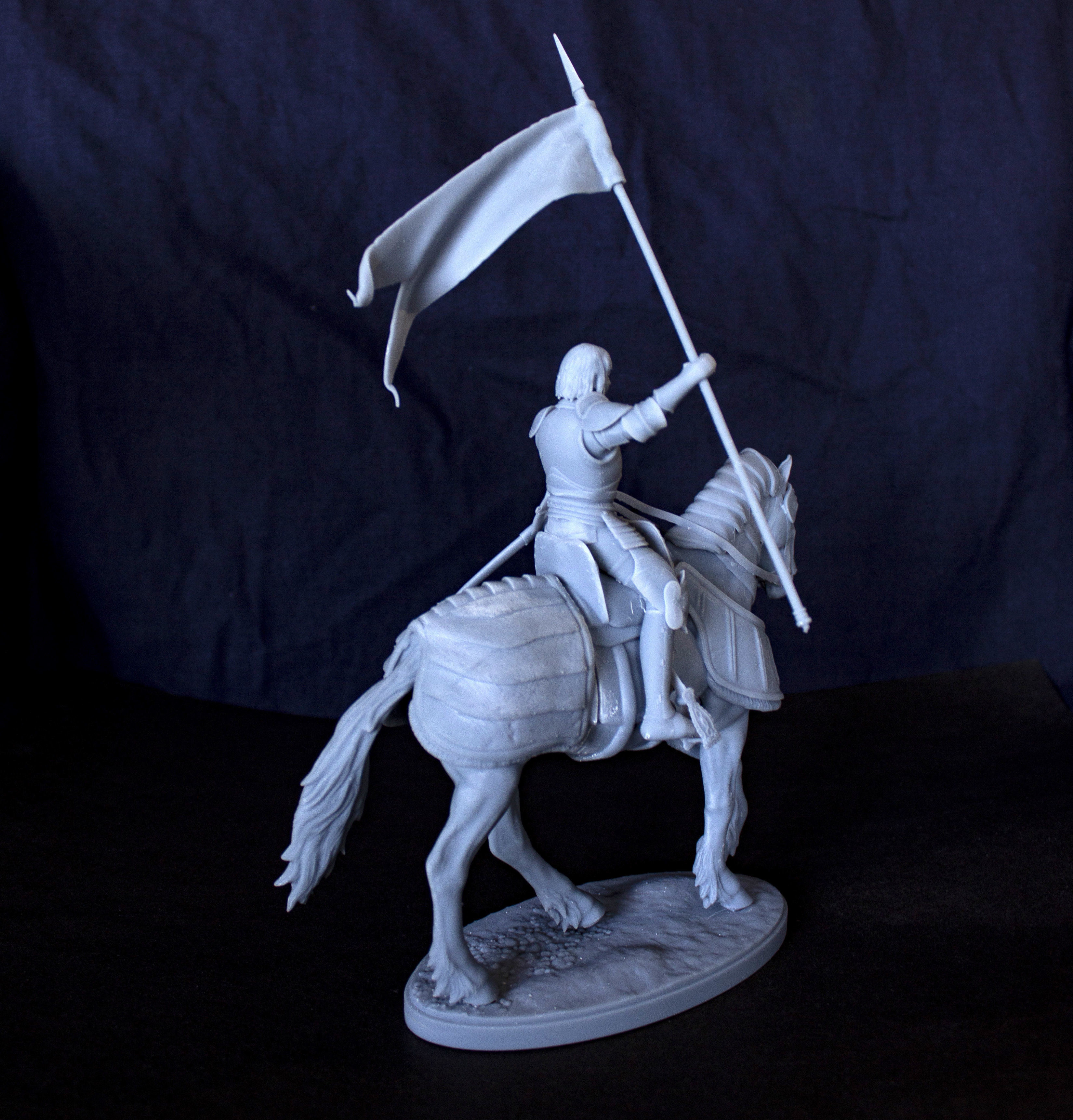 Joan of Arc intended for 3D printing - pre supported 3D print model_14