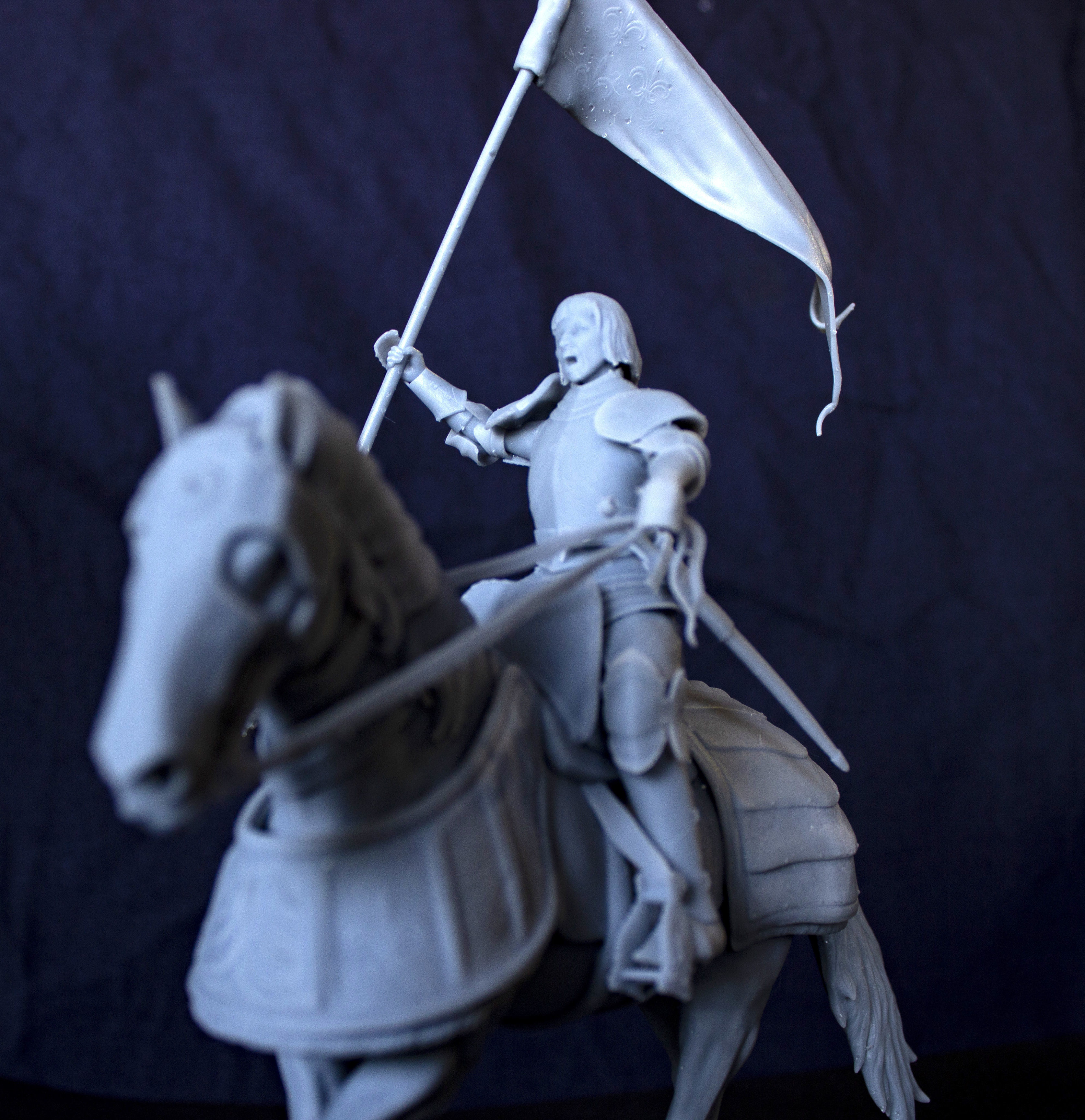 Joan of Arc intended for 3D printing - pre supported 3D print model_16