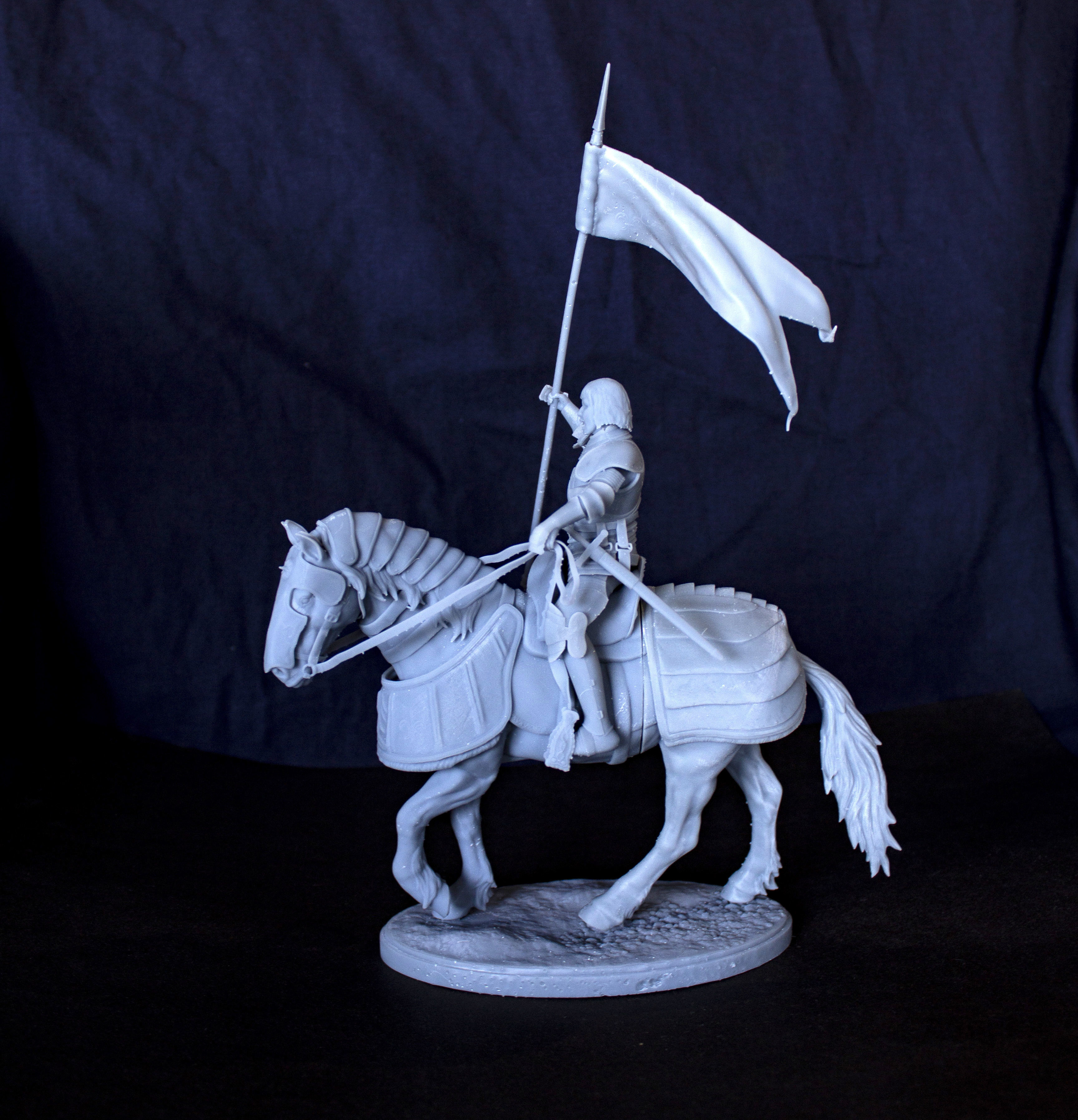 Joan of Arc intended for 3D printing - pre supported 3D print model_15