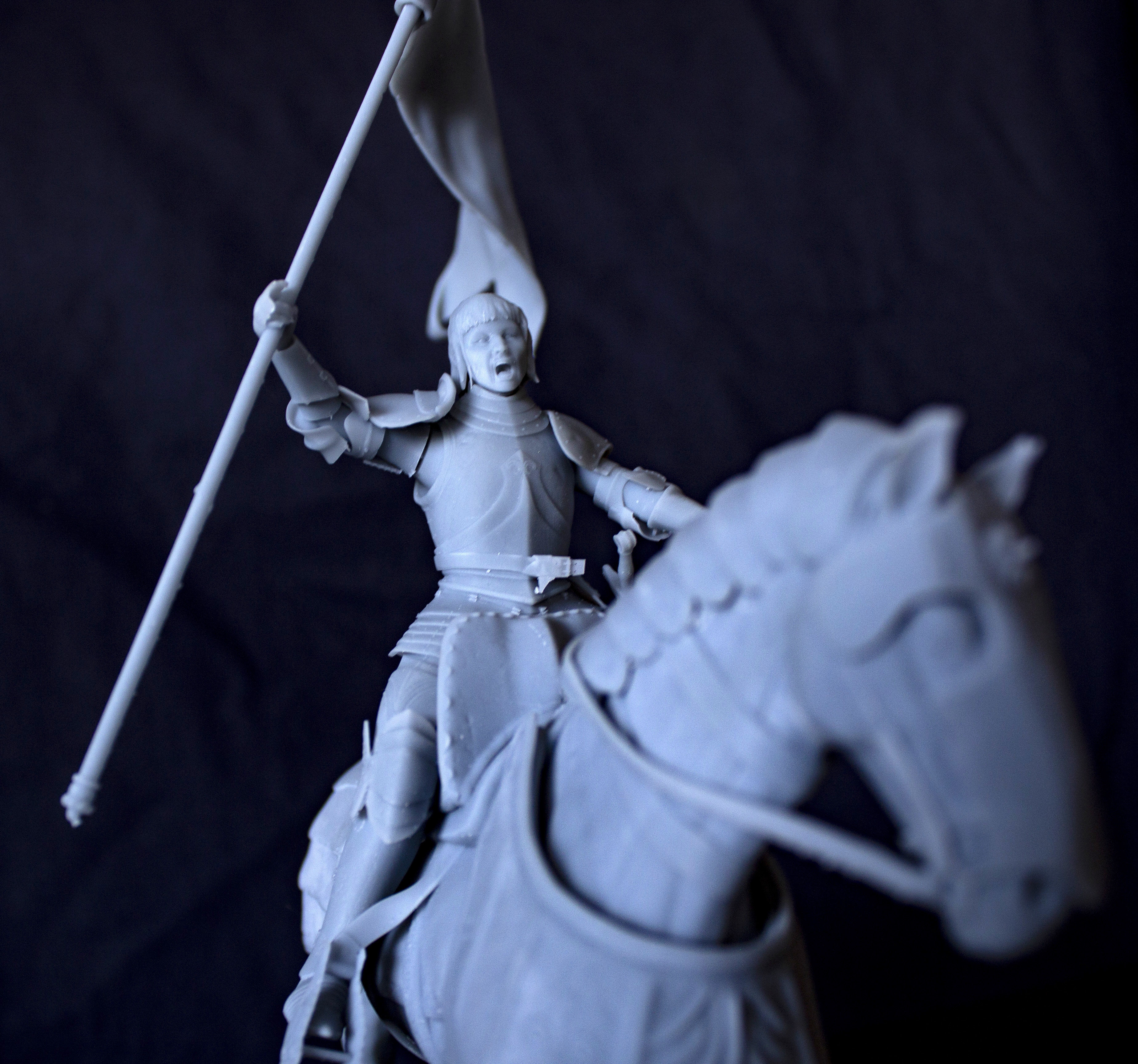 Joan of Arc intended for 3D printing - pre supported 3D print model_17