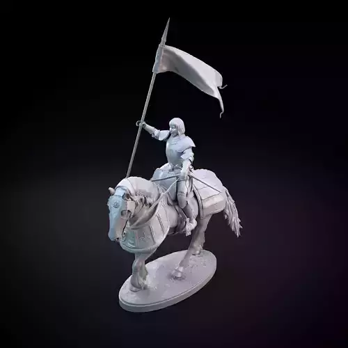 Joan of Arc intended for 3D printing - pre supported 3D print model Joan of Arc intended for 3D printing - pre supported 3D print model