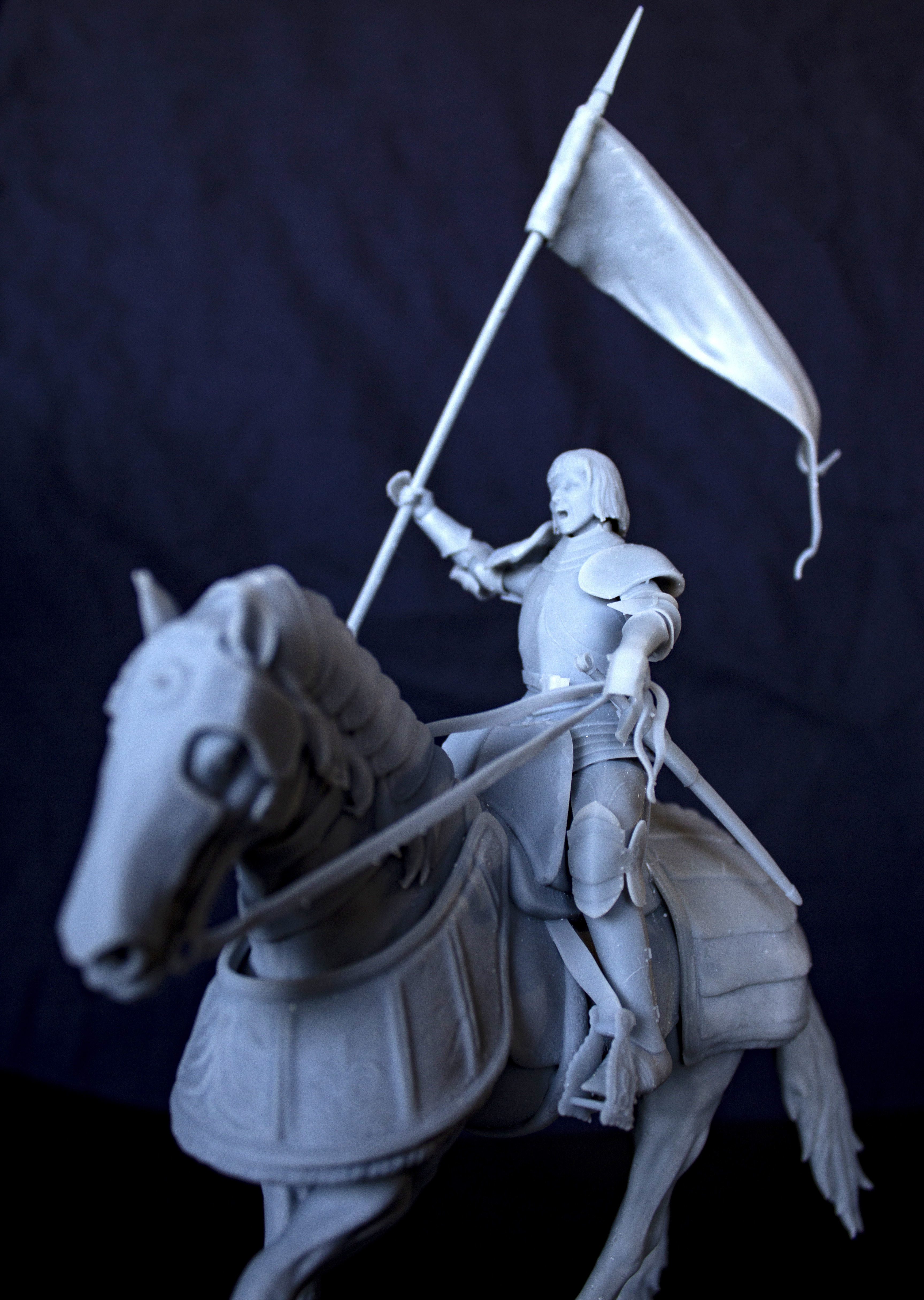 Joan of Arc intended for 3D printing - pre supported 3D print model_18