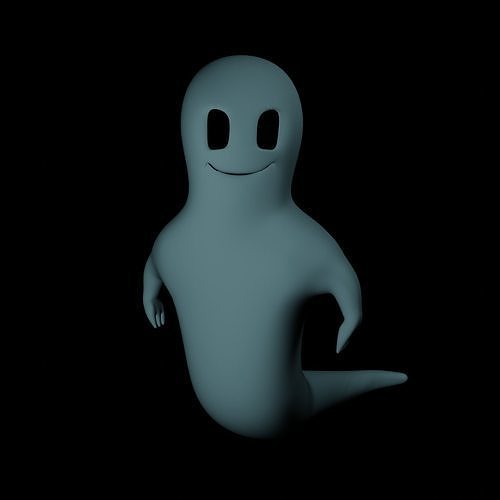 Ghost Rigged with Animation Low-poly 3D model