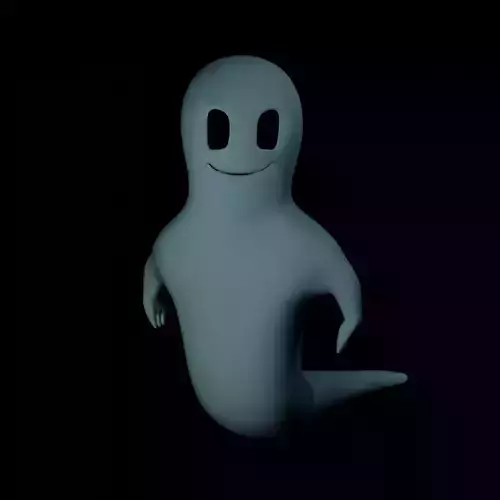 Ghost Rigged with Animation Low-poly 3D model