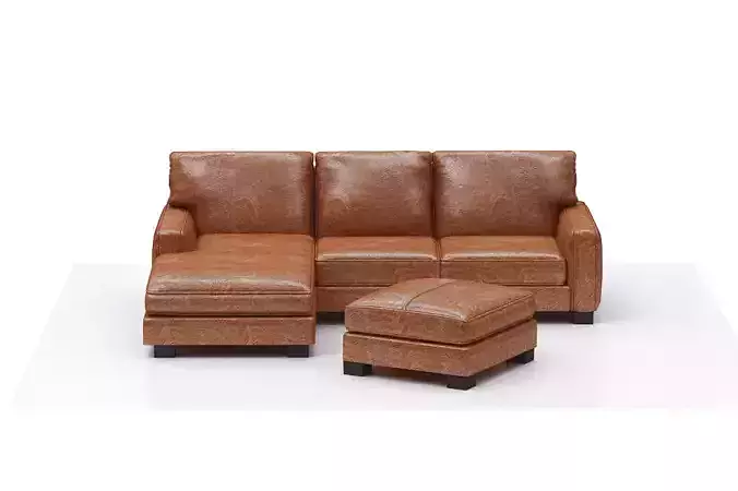 Sofa with chaise lounge