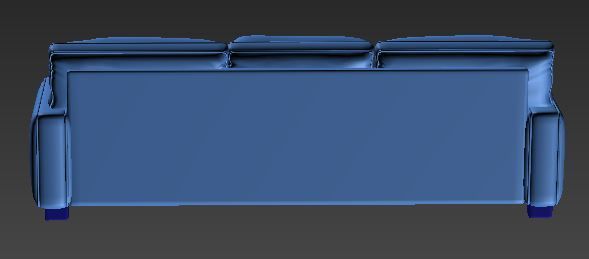 Sofa with chaise lounge Low-poly 3D model_6