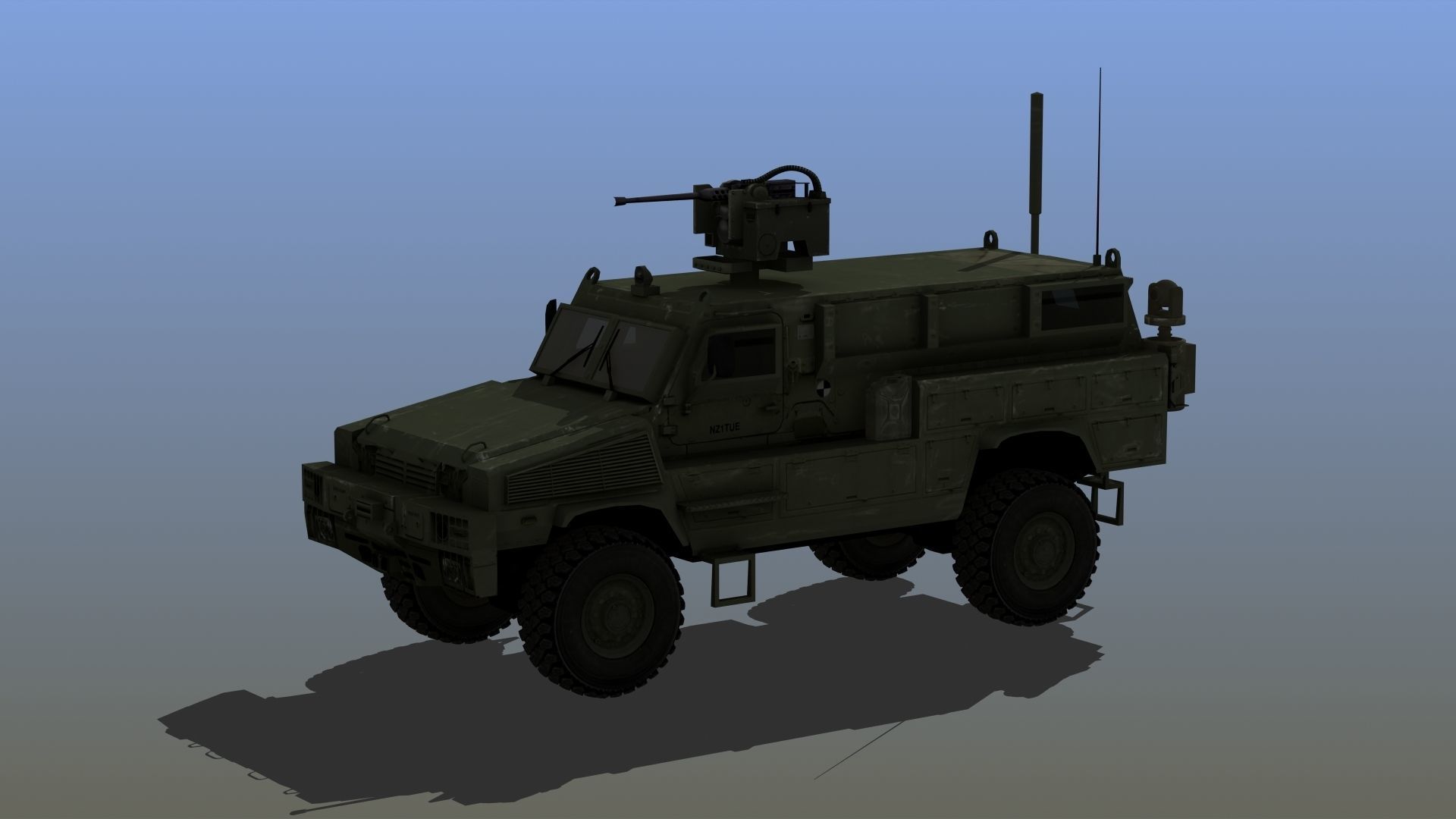 RG-31 Nyala Low-poly 3D model_1