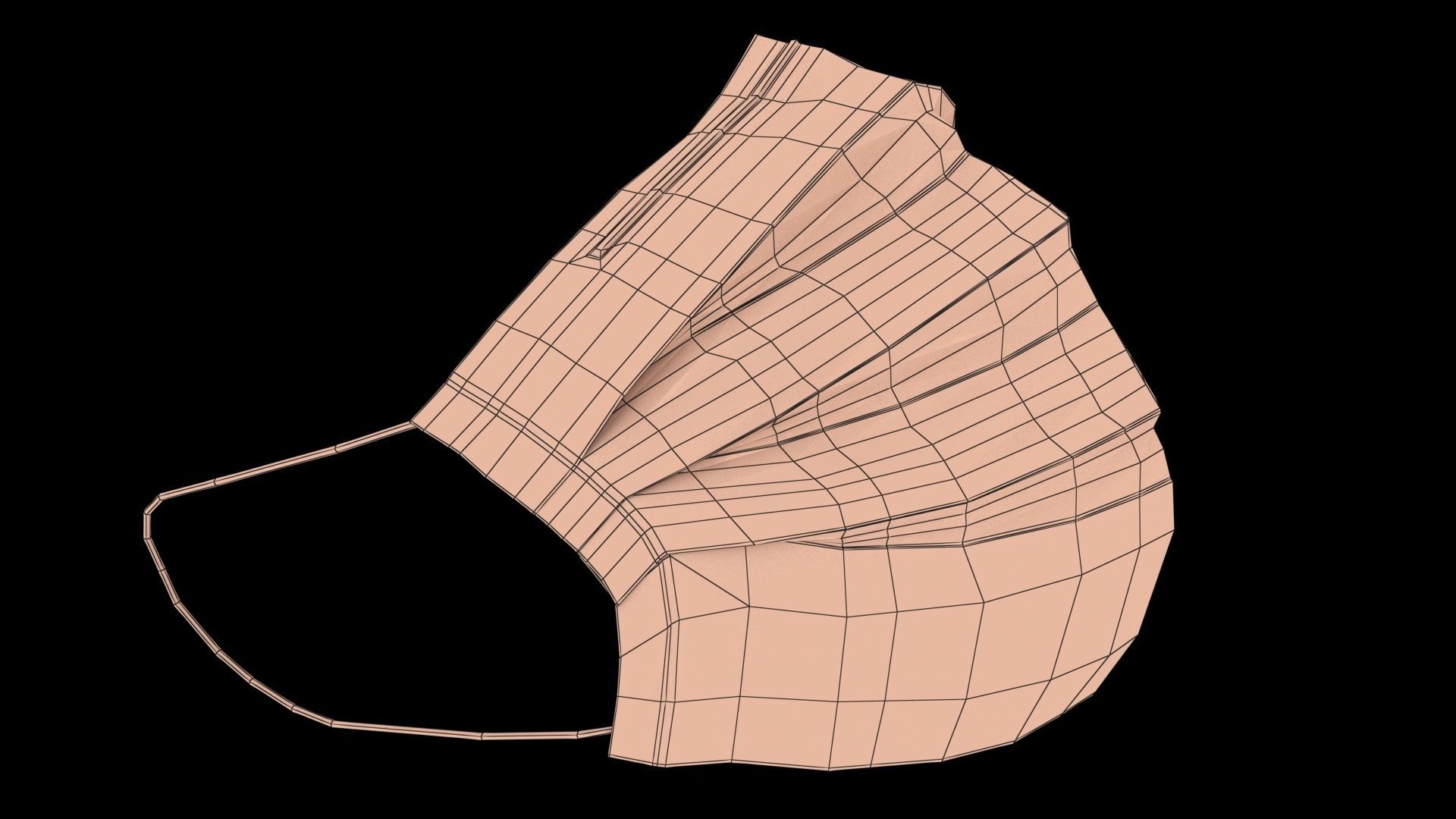 Surgical Mask - PBR Low-poly 3D model_20