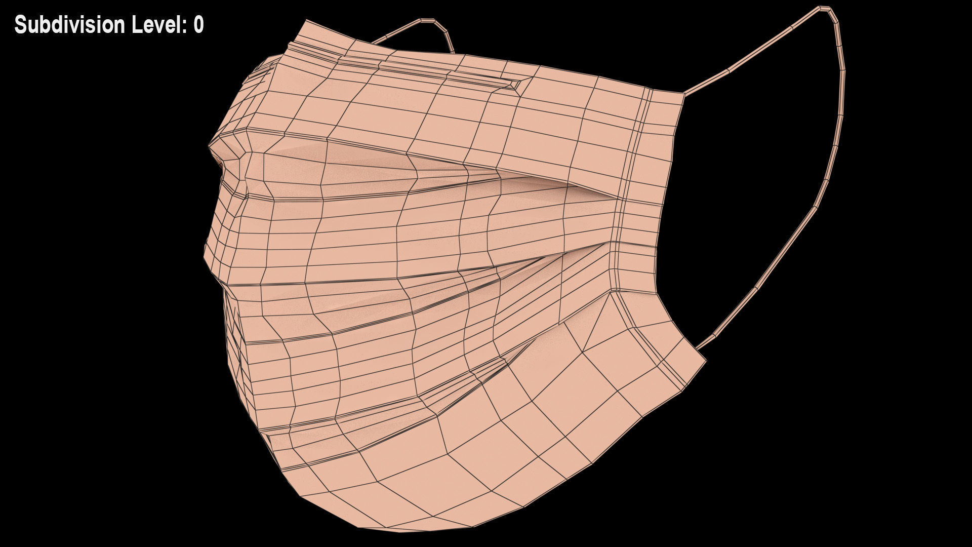 Surgical Mask - PBR Low-poly 3D model_12