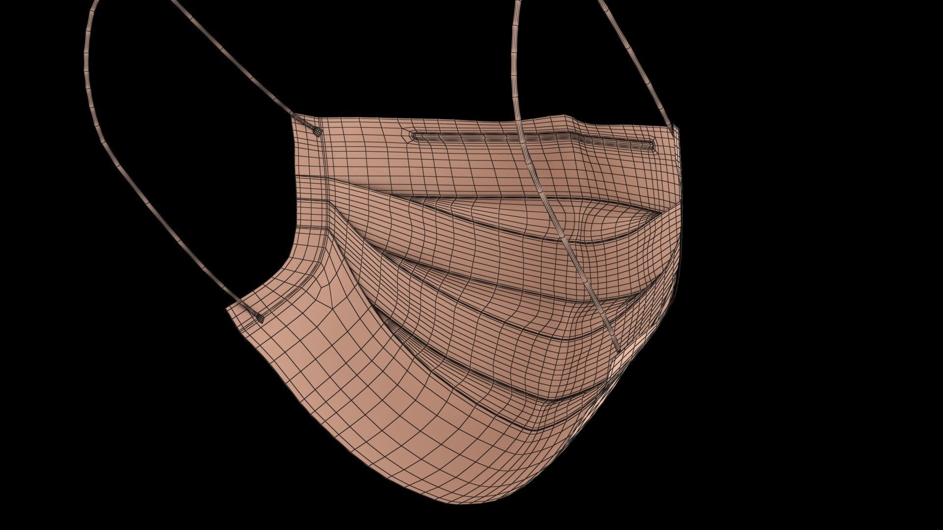 Surgical Mask - PBR Low-poly 3D model_13