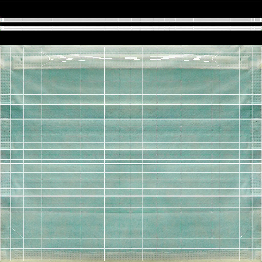 Surgical Mask - PBR Low-poly 3D model_21