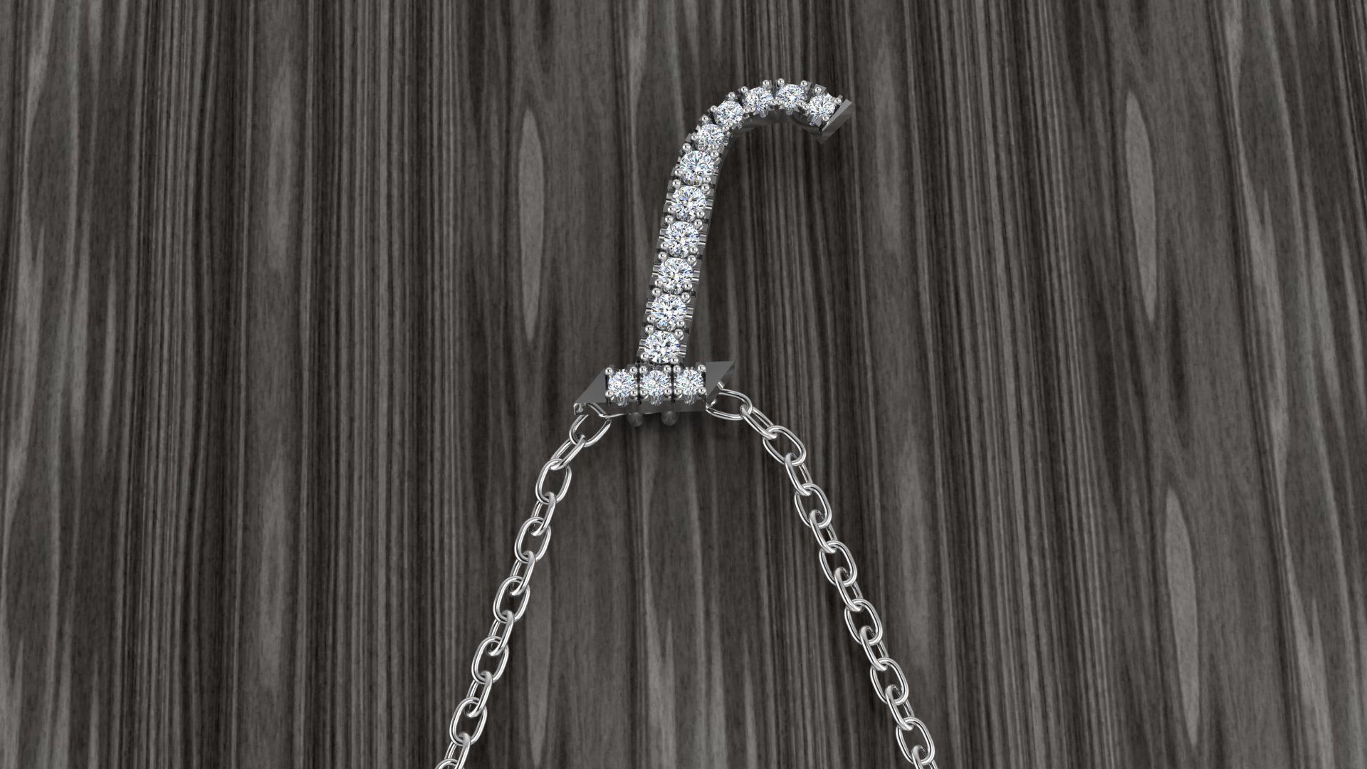 Jewelry Alphabet Pendant I 3D print model_7