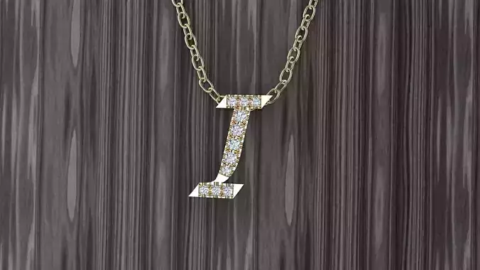 Jewelry Alphabet Pendant I 3D print model