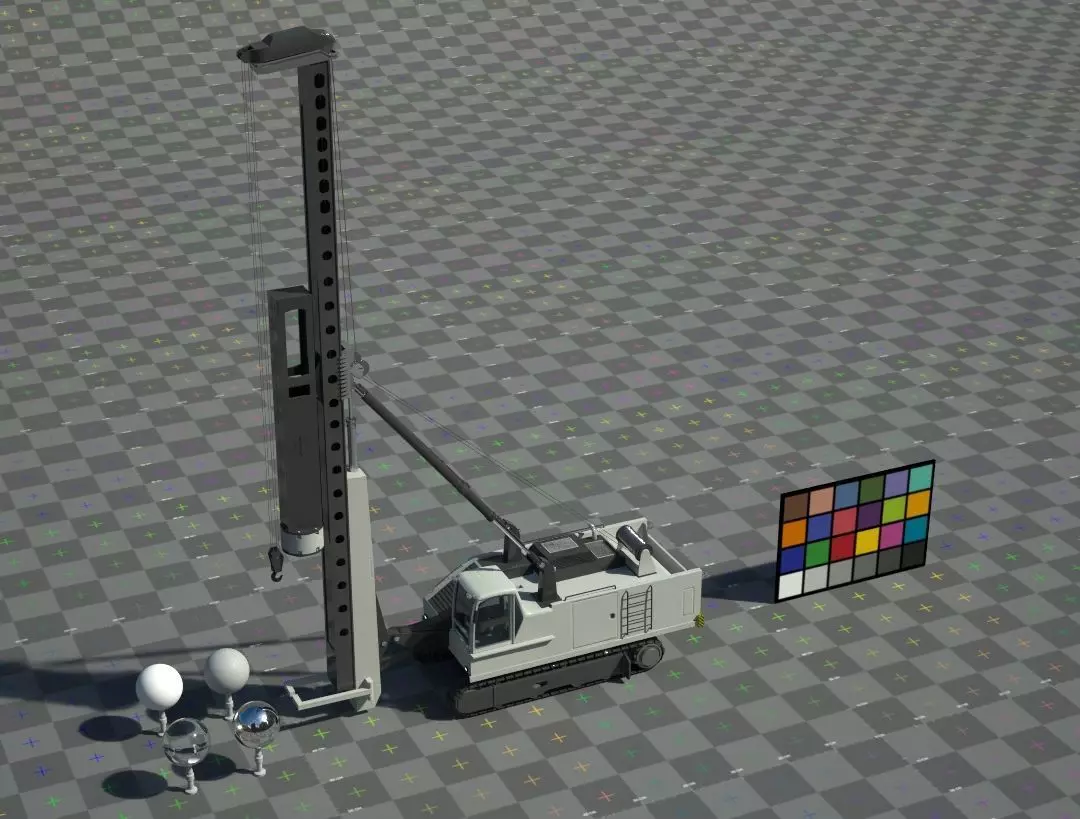 3D model Pile Driver Piling Rig - Rigged Model VR / AR / low-poly ...