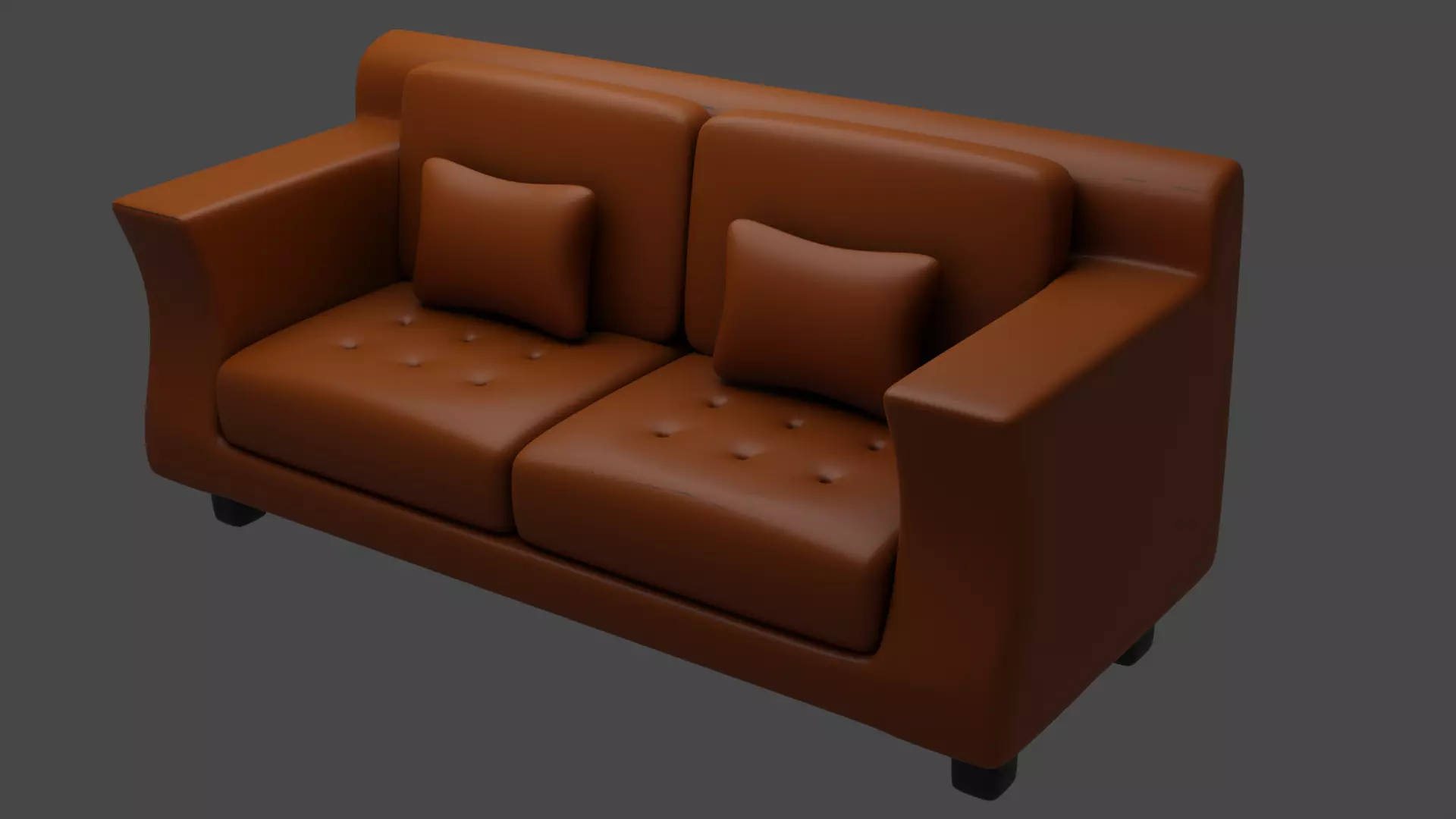 High Quality 3D Model Of a Sofa Low-poly 3D model_0