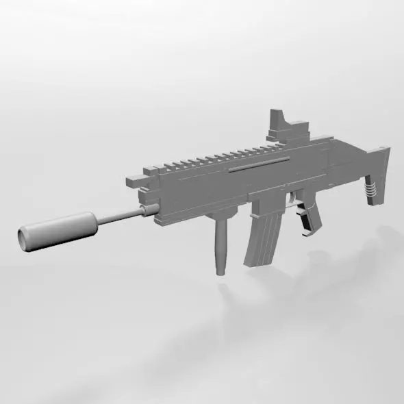 FN SCAR-H Rifle 01 3D model