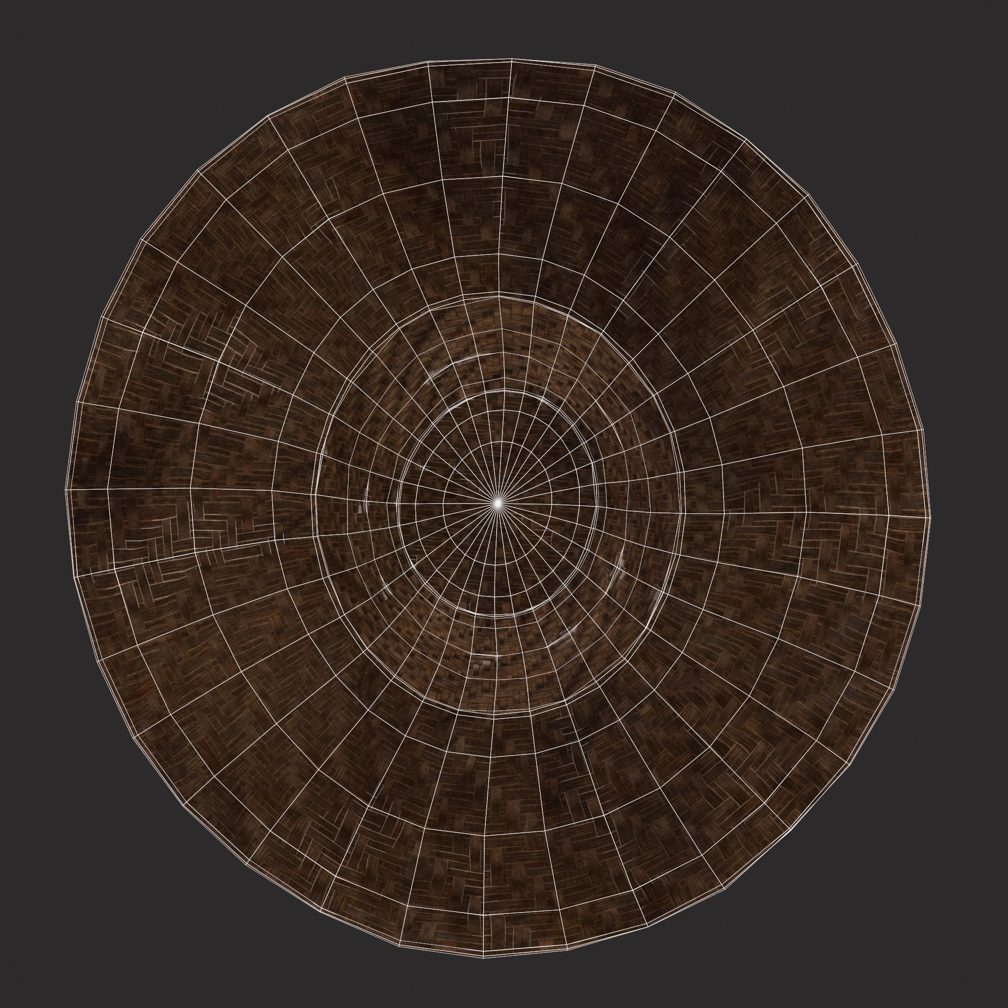 Farmers Hat Low-poly 3D model_12