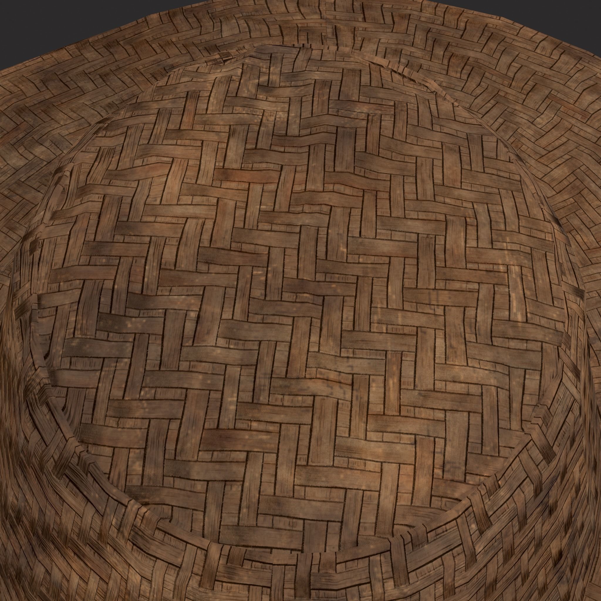 Farmers Hat Low-poly 3D model_17
