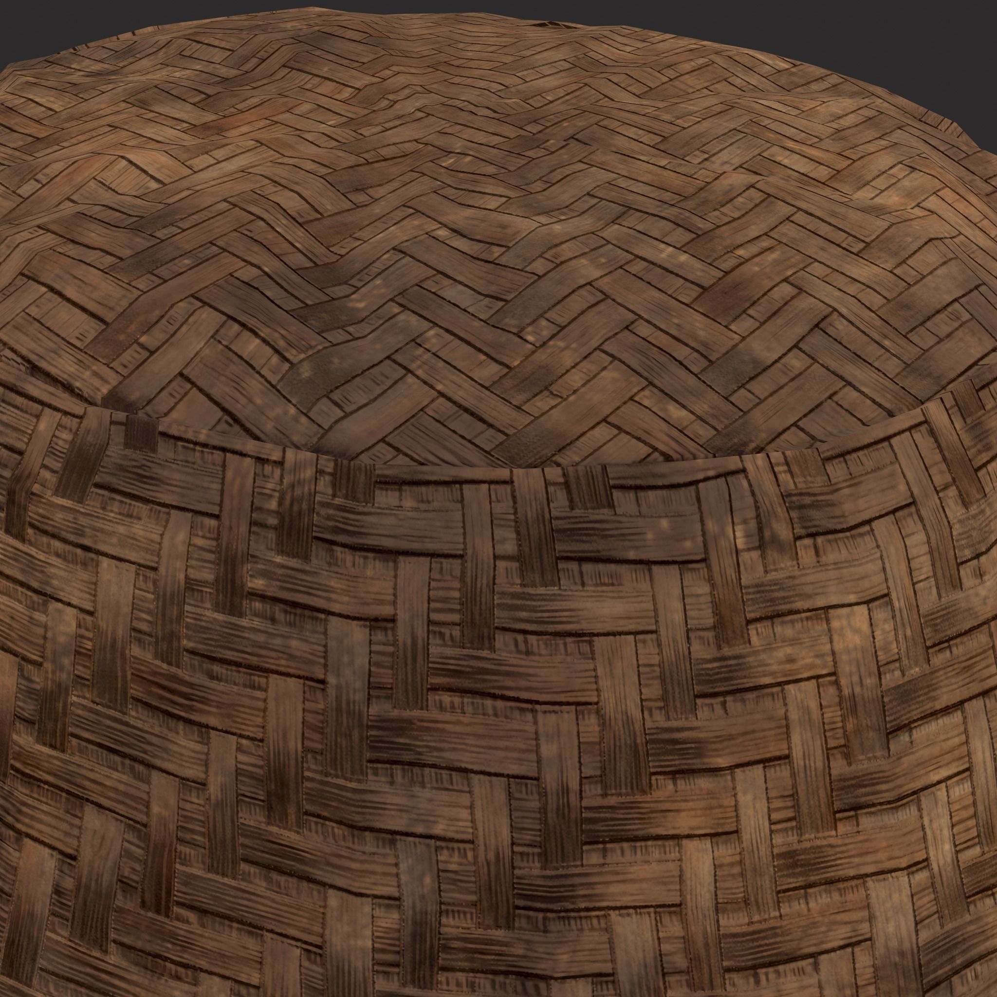 Farmers Hat Low-poly 3D model_7