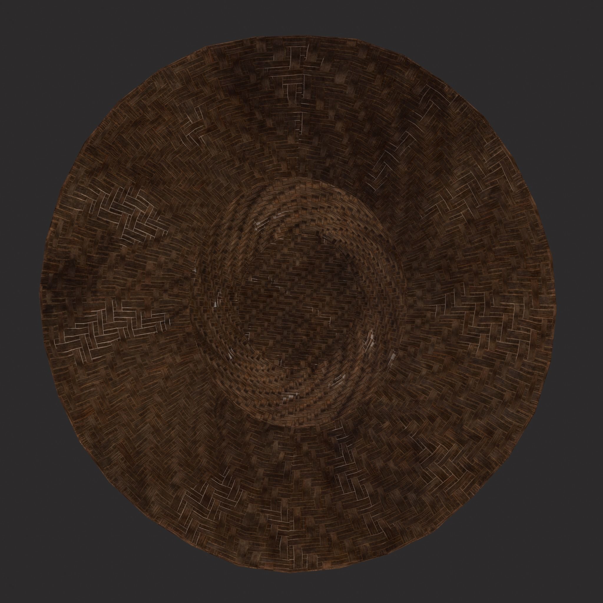 Farmers Hat Low-poly 3D model_11