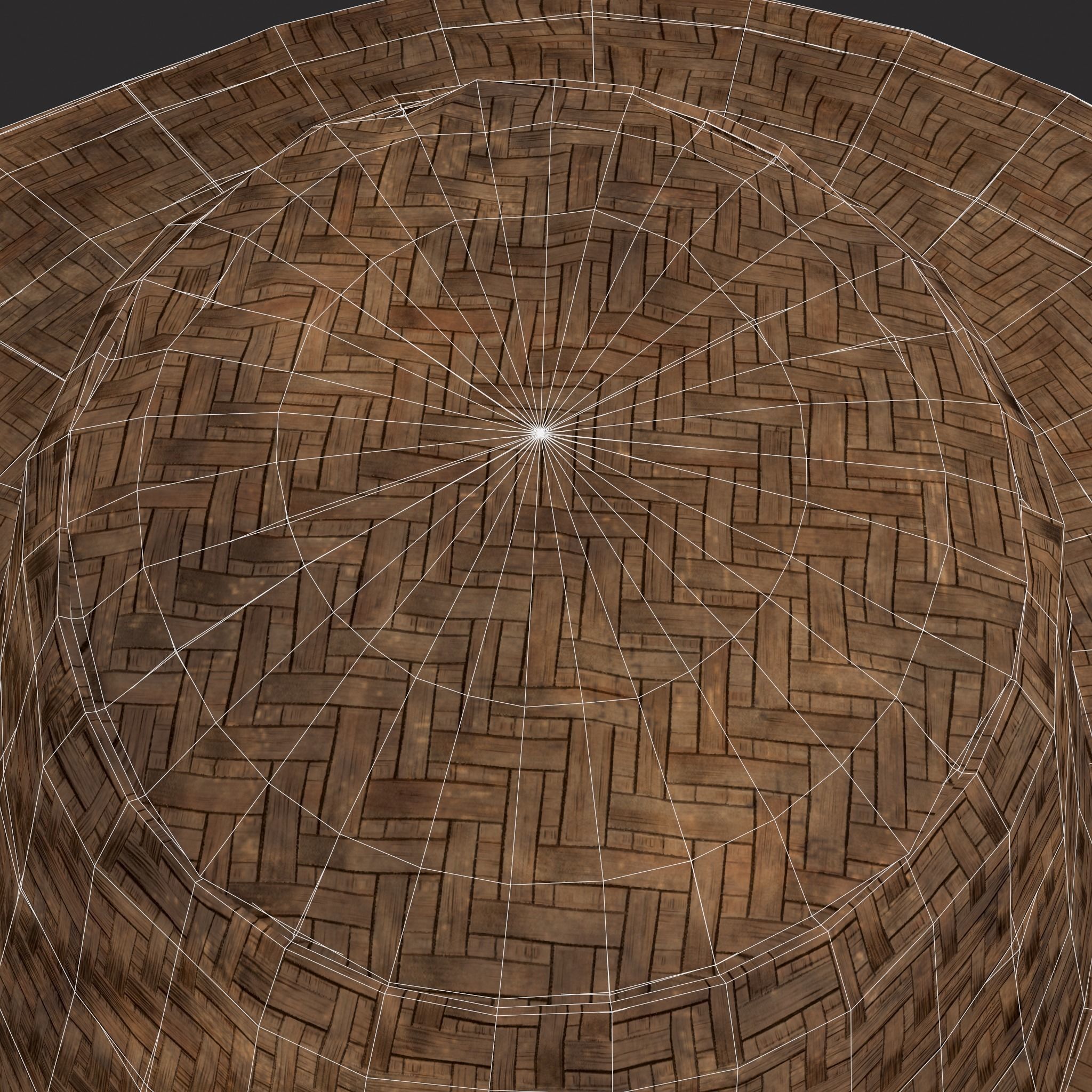 Farmers Hat Low-poly 3D model_18