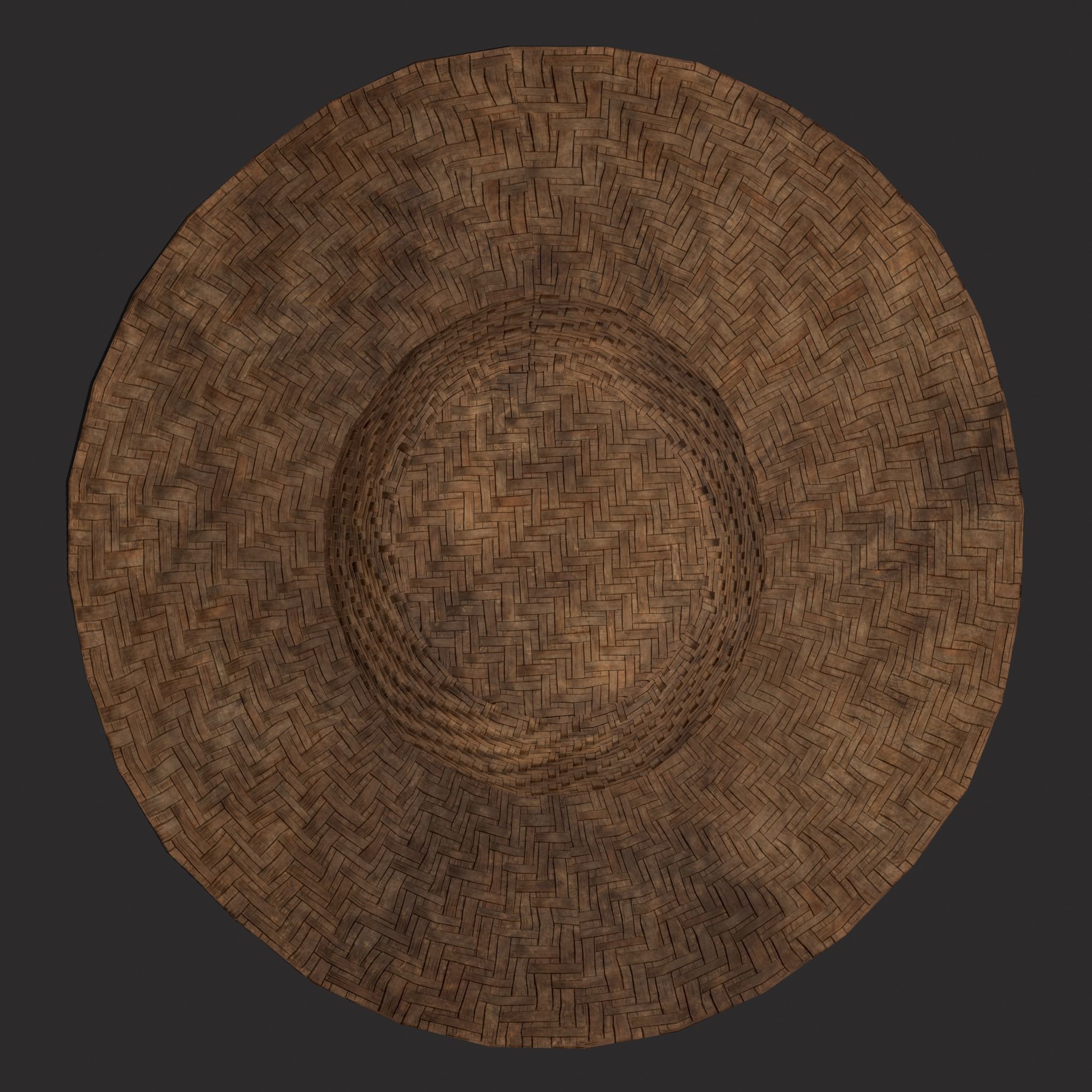 Farmers Hat Low-poly 3D model_5
