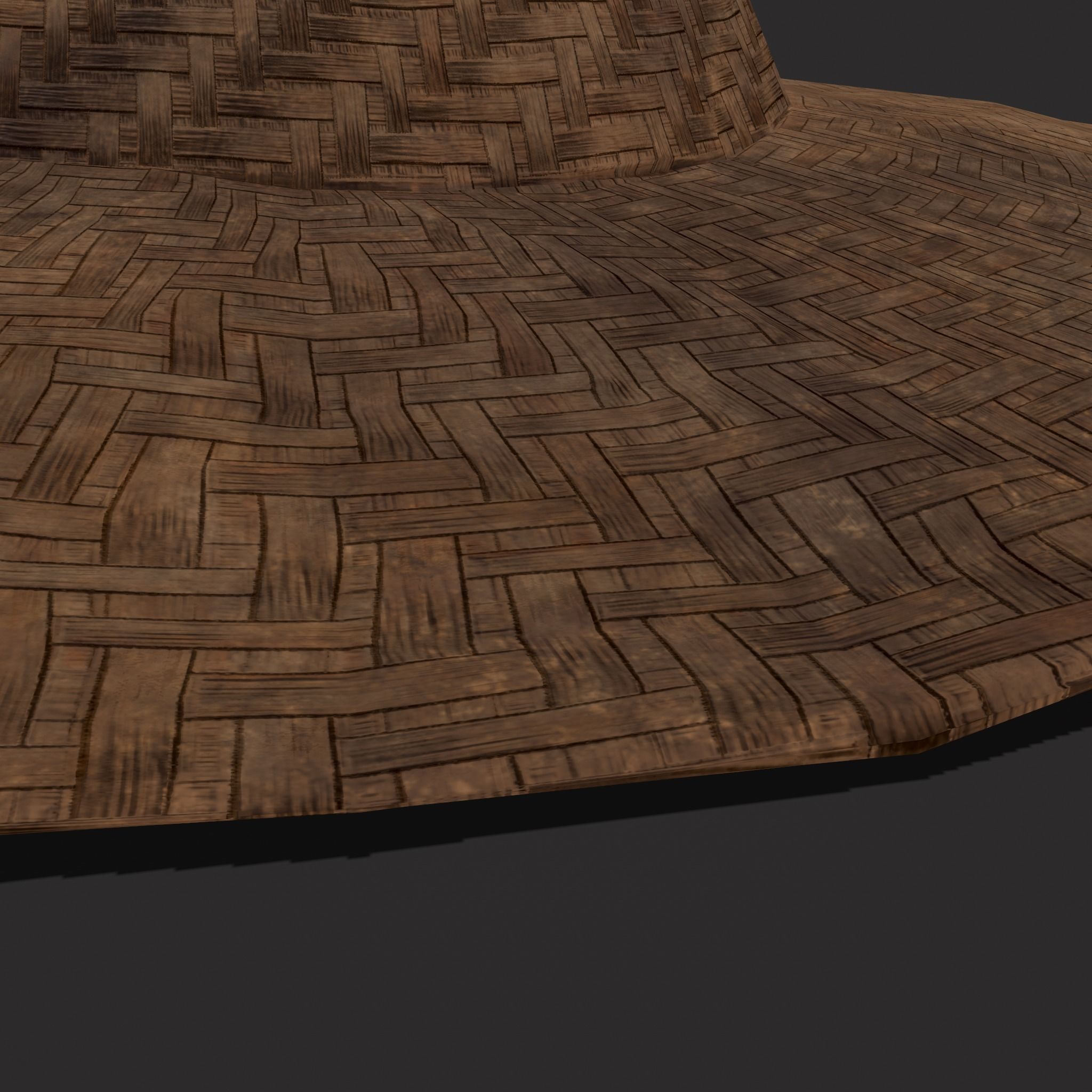 Farmers Hat Low-poly 3D model_9