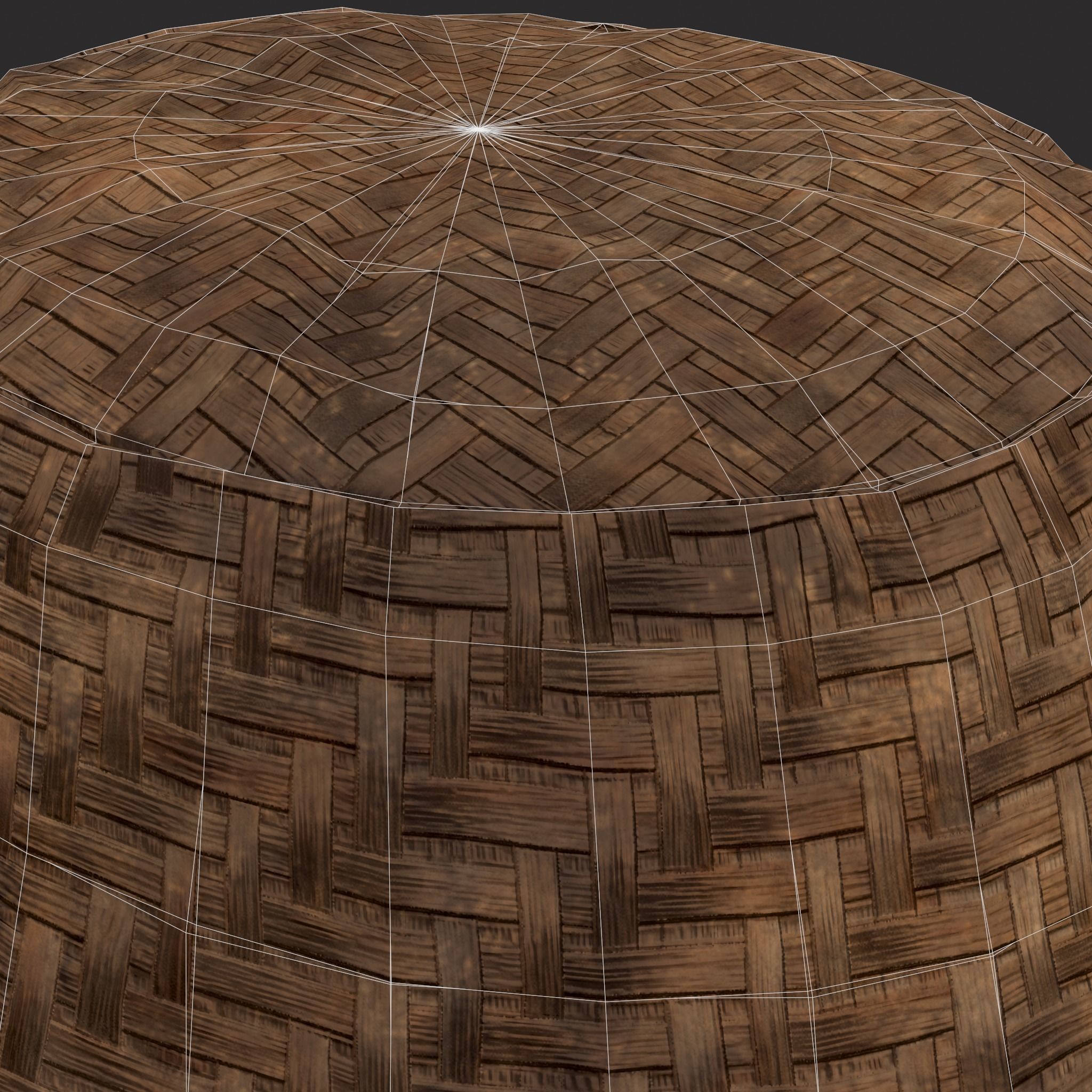 Farmers Hat Low-poly 3D model_8