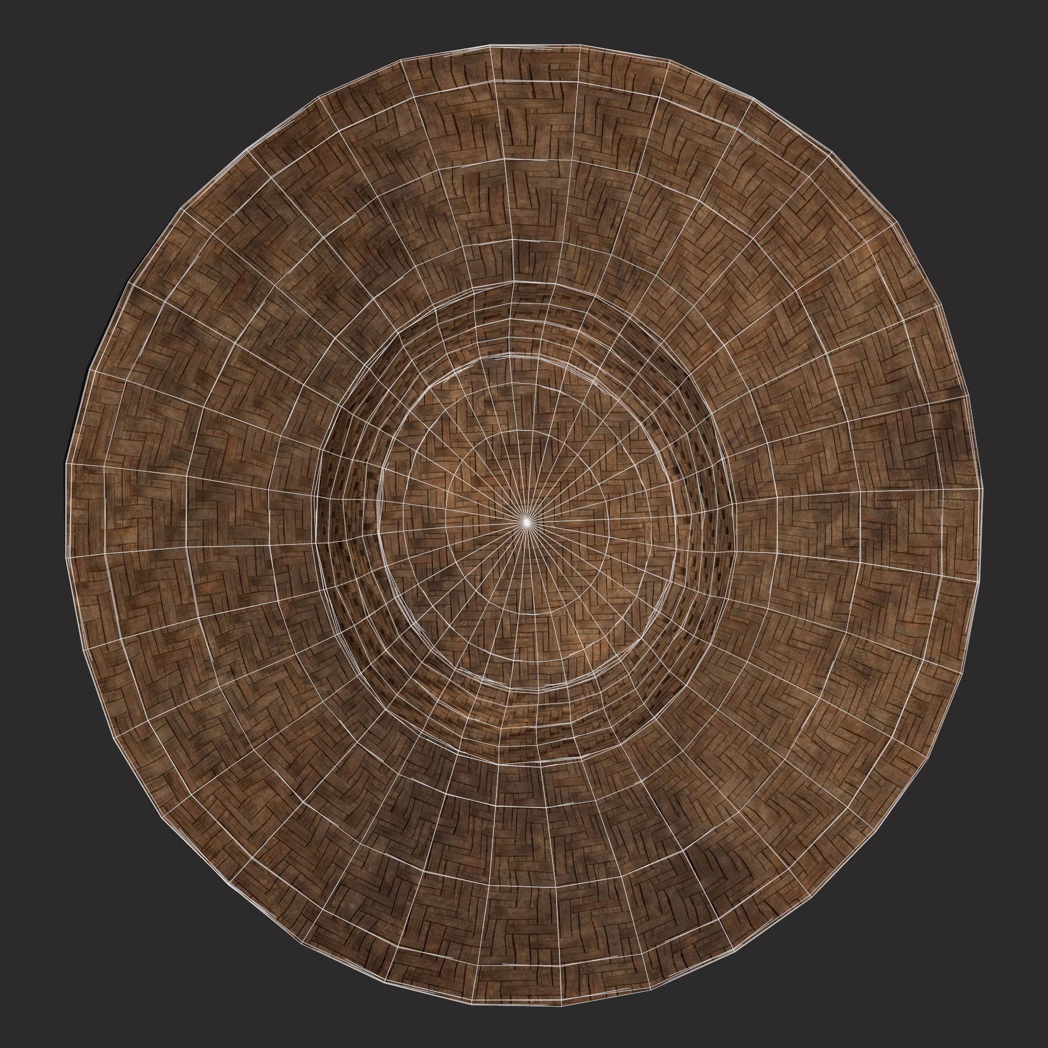 Farmers Hat Low-poly 3D model_6