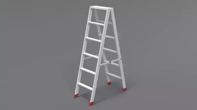 Low Poly Cartoon Aluminium Ladder