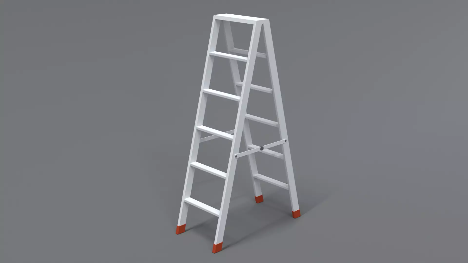 Low Poly Cartoon Aluminium Ladder Low-poly 3D model