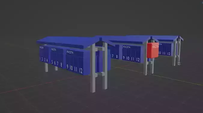 Polish mailboxes in the countryside