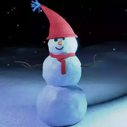 Stylized Snowman 3D print model