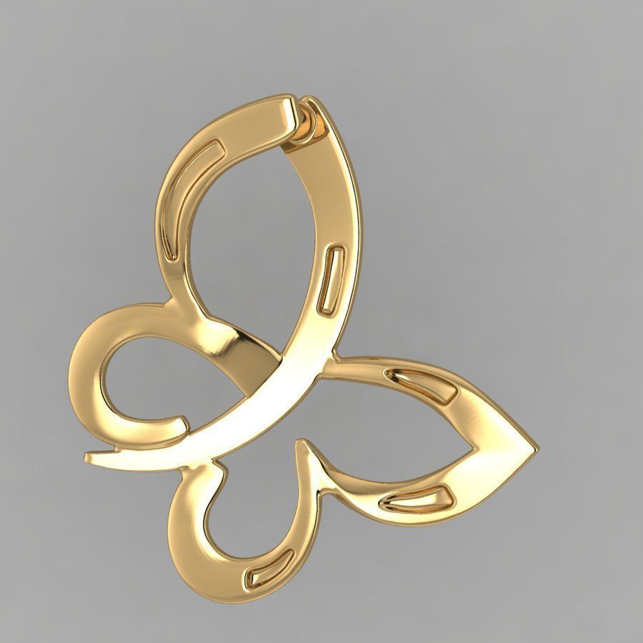 pendant butterfly 2 3D print model_3