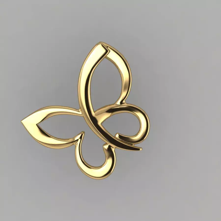 pendant butterfly 2 3D print model_0