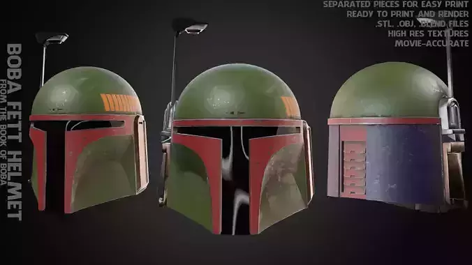 Boba Fett Helmet for Cosplay 3D print model