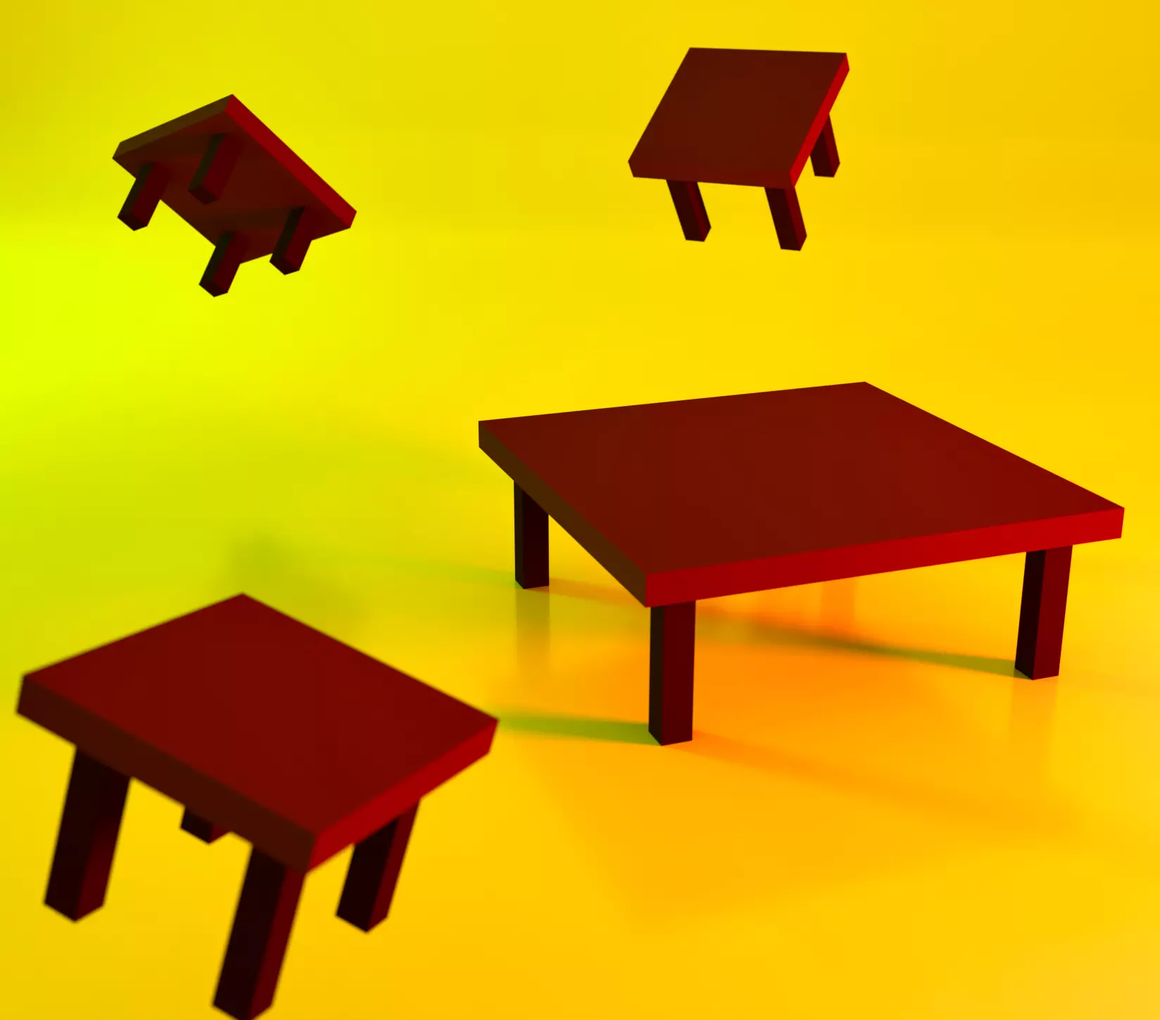 Table lowpoly voxel 3d model free VR / AR / low-poly 3D model | CGTrader