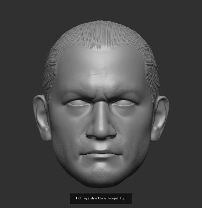 Hot Toys style Clone Trooper head sculpts 3D Model Collection_10