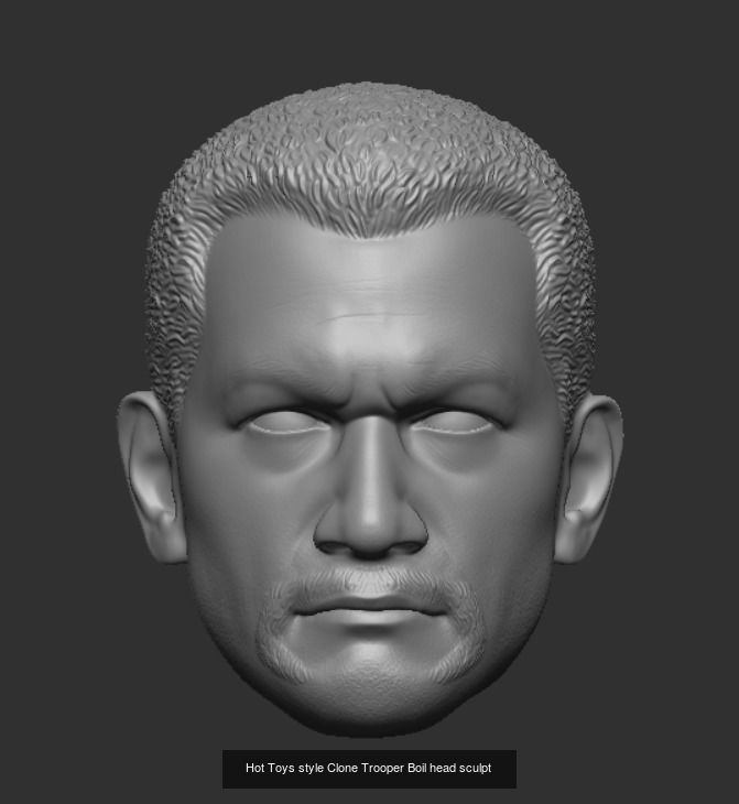 Hot Toys style Clone Trooper head sculpts 3D Model Collection_4