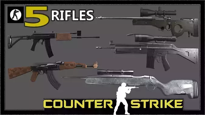5 weapon Rifles in counter strike