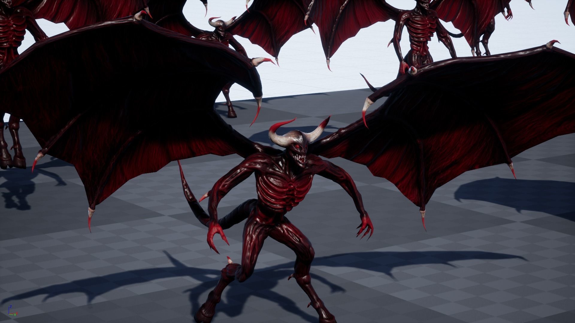 FlyingDemon devil with wings Low-poly 3D model_27