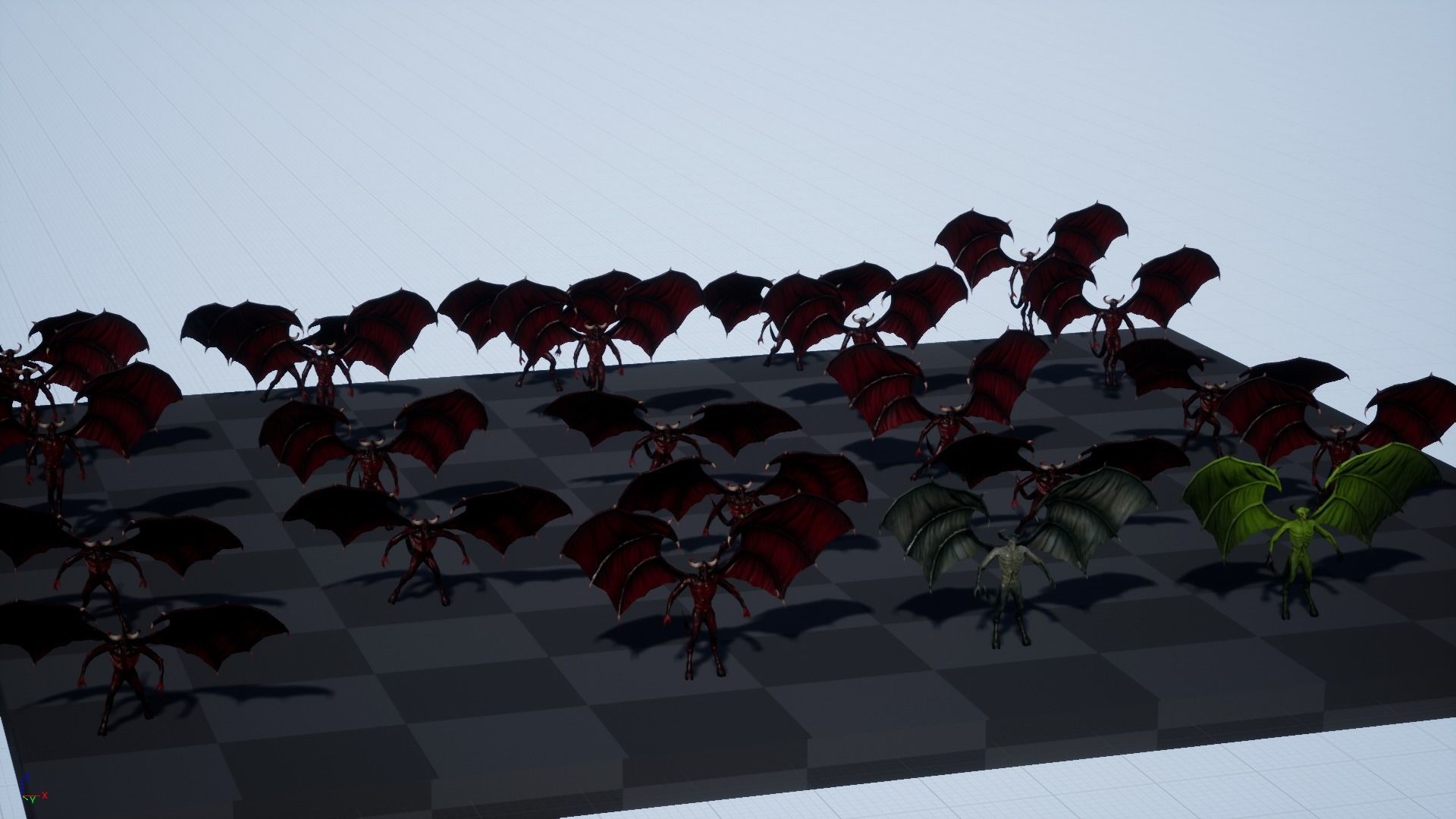 FlyingDemon devil with wings Low-poly 3D model_26