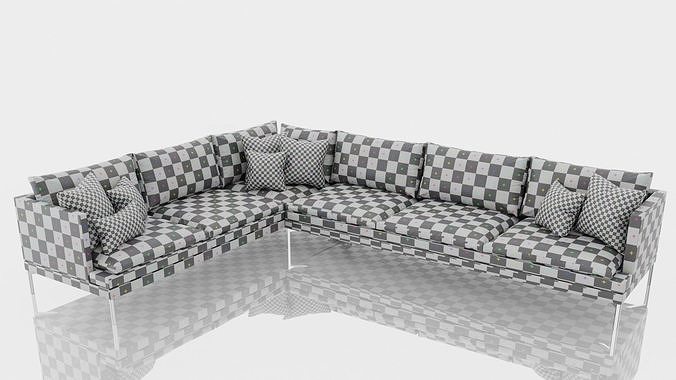 Corner Sofa 3D model 7