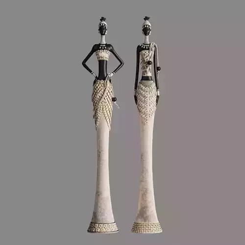 African woman sculpture  3D model