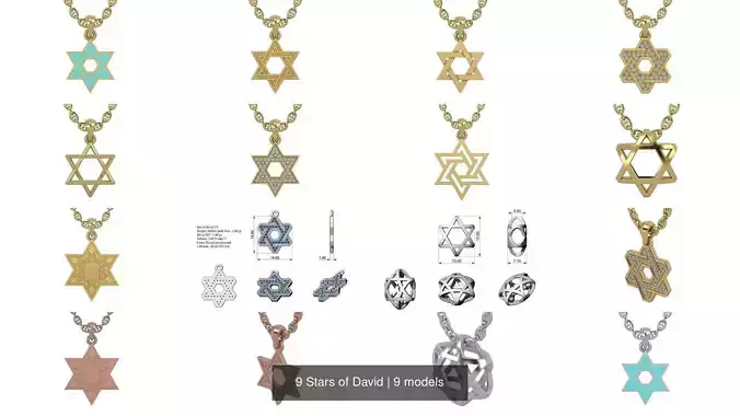 9 Stars of David